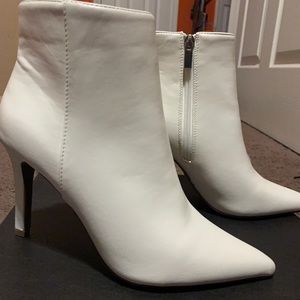 NWT white booties